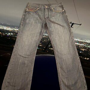 Blue low rise Aniki pants